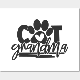 Cat Grandma Funny Cat Lover Grandma Posters and Art